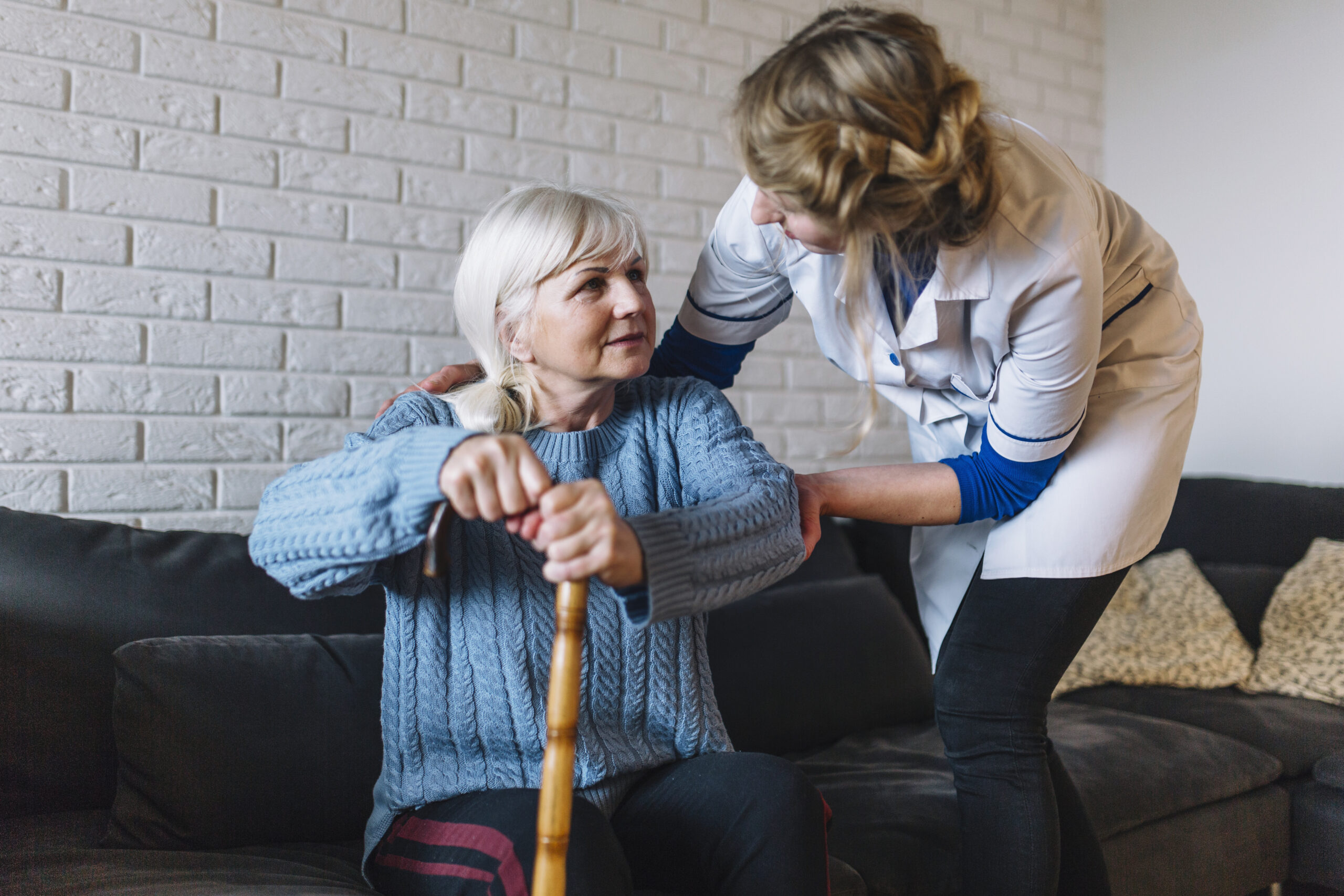 retirement home concept with nurse woman scaled